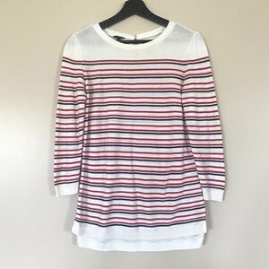 Talbots Striped 3/4 Sleeve Lightweight Casual Sweater Size XS